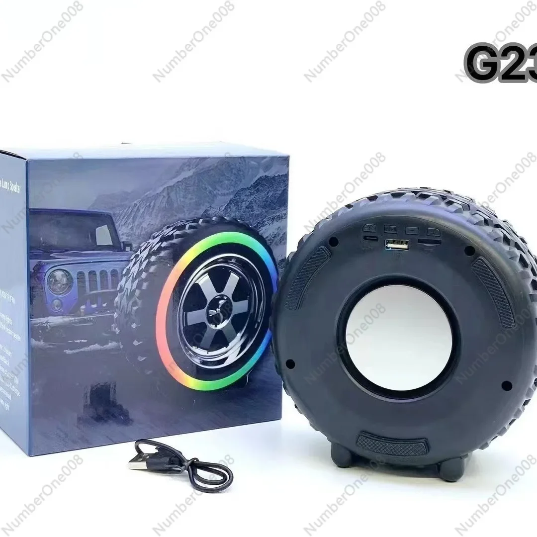 عبر الحدود المتفجرة G2389 الإطارات RGB بلوتوث المحمولة متعددة الوظائف مضخم الصوت في الهواء الطلق بطاقة TWS