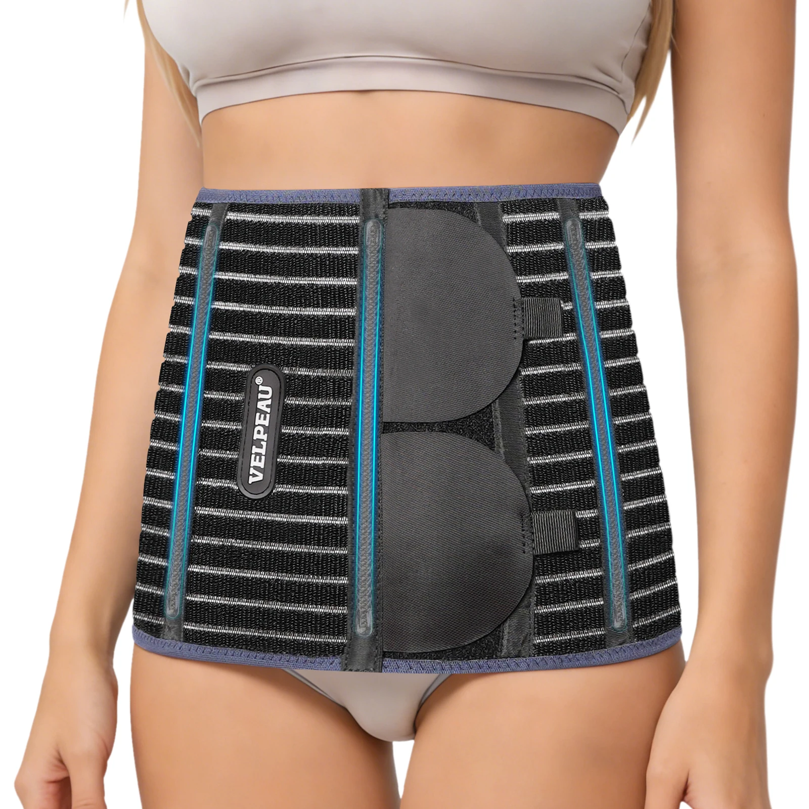 

Эластичный бандаж VELPEAU для восстановления после операций, поддерживающий пояс для талии, регулируемый послеродовой бандаж для живота