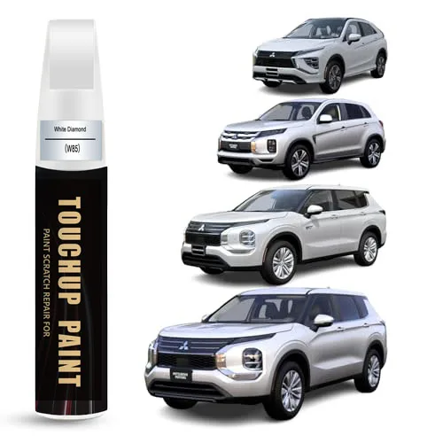 Car Touch Up Paint(White Diamond(W85)) for Mitsubishi Car Paint Scratch Repair Kit, Quick & Easy Solution to Repair