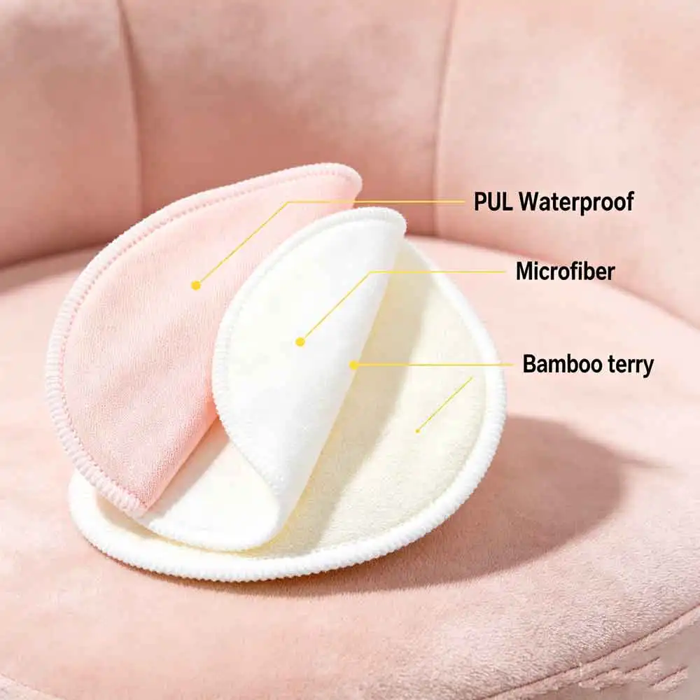 breast pads Baby Feeding Three-Layer Fiber Ultra-Fine Waterproof Breathable Breast Pad Anti-Overflow Maternity Care Pad