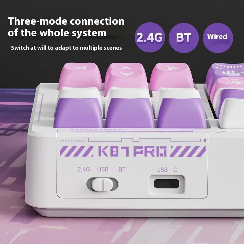 Aula×Lingbao K98 Mechanical Keyboard Tri Mode Hot Swap Gasket Wireless Keyboard 8000mah For Pc Accessory Customize Game Keyboard