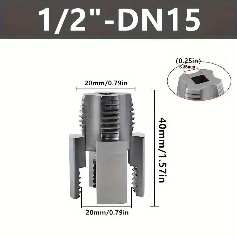 4pcs Inner and Outer Water Pipe Integrated Tapper, PPR Hose Screw Thread Repairing Tools, Electric Drill-Type Water Pipe Tapping