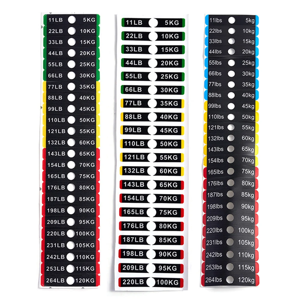 1pcs Counterweight Block Weight Sticker 5kg-100kg/120kg 1/1.2cm Hole Stack Labels Number Sticker For Gym Fitness Equipment Parts