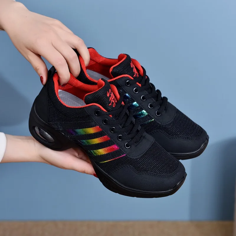 

Dance Sneakers for Woman Jazz Shoes Mesh Modern Outsole Dance Sneakers Breathable Lightweight Dancing Fitness Shoes for Women