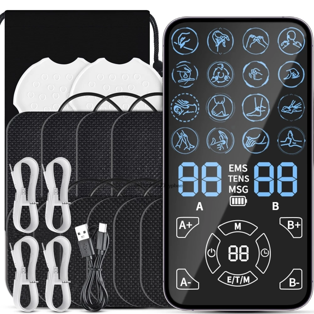 

Tens Acupuncture Meridian Physiotherapy Digital Relax Massage Tools EMS Pulse Electric Muscle Stimulator Back Neck Body Massager