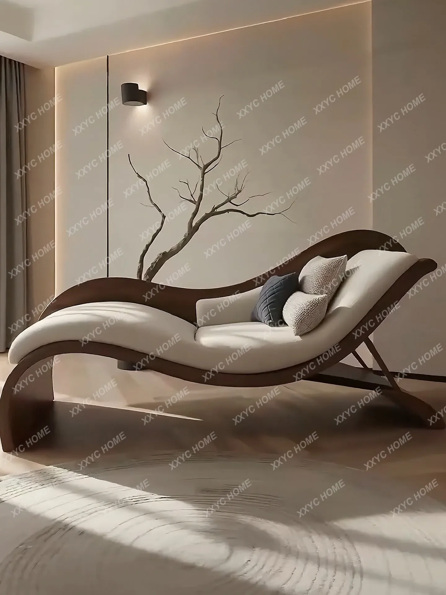 

Concubine Chair Modern Minimalist Leisure Lounge Chair Living Room Solid Wood Concubine Bed