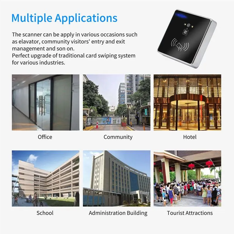 Embedded 1D 2D Barcode Scanner QR Bar Code RFID Card Reader Wiegand Connection Self-Induction For Gate Machine-Y41A
