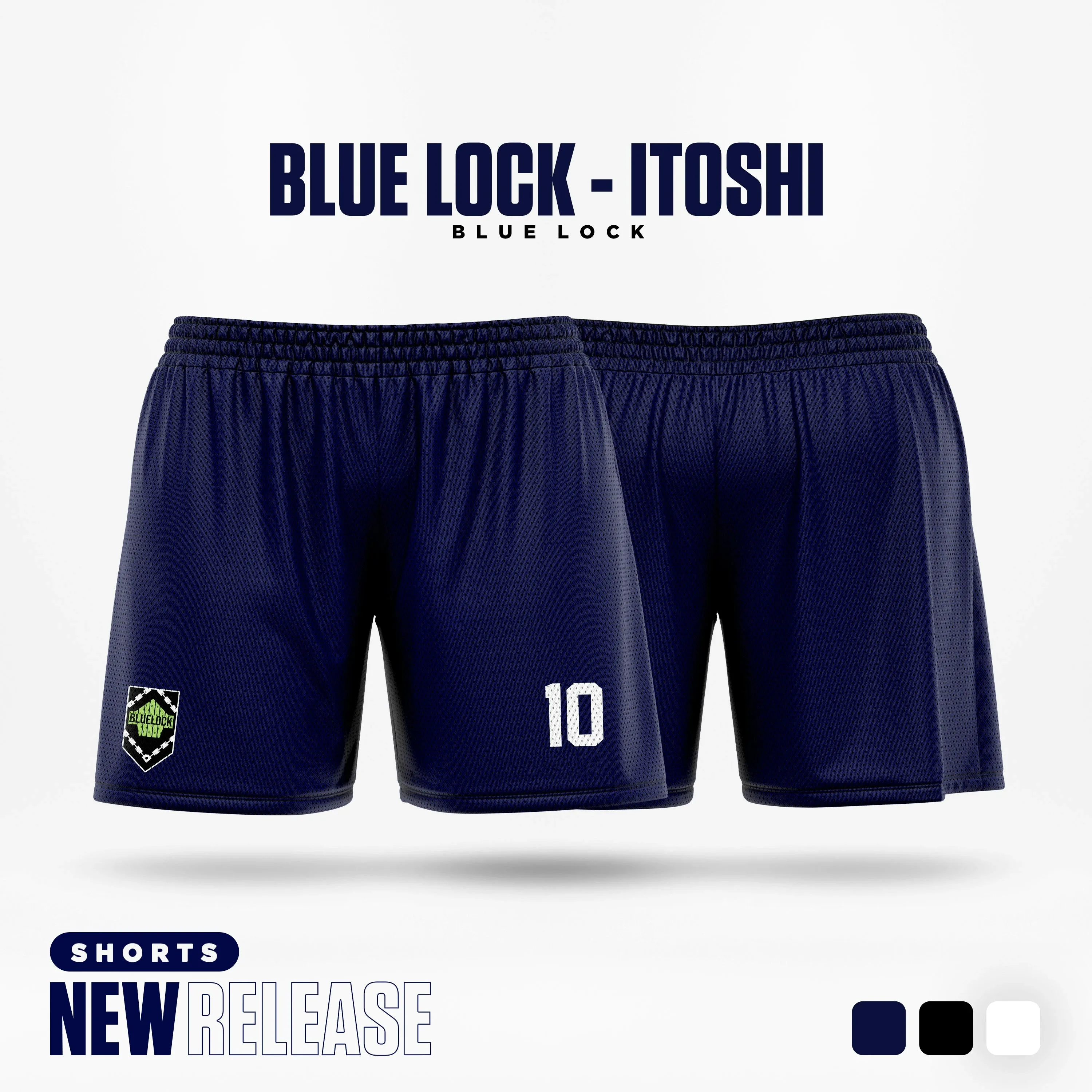 Blue Lock Navy Cartoon Anime Jersey Men Shorts Summer Quick-Drying New Fashion Women Short Pants Sport Children Unisex Bottom