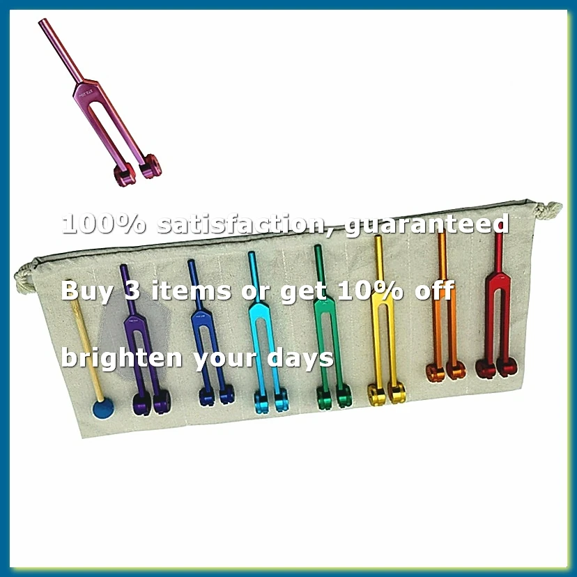 ●Eight Colored Chakra Tuning Forks Set for Healing, Sound Healing, Maintaining Perfect Harmony of Body, Mind and Spirit
