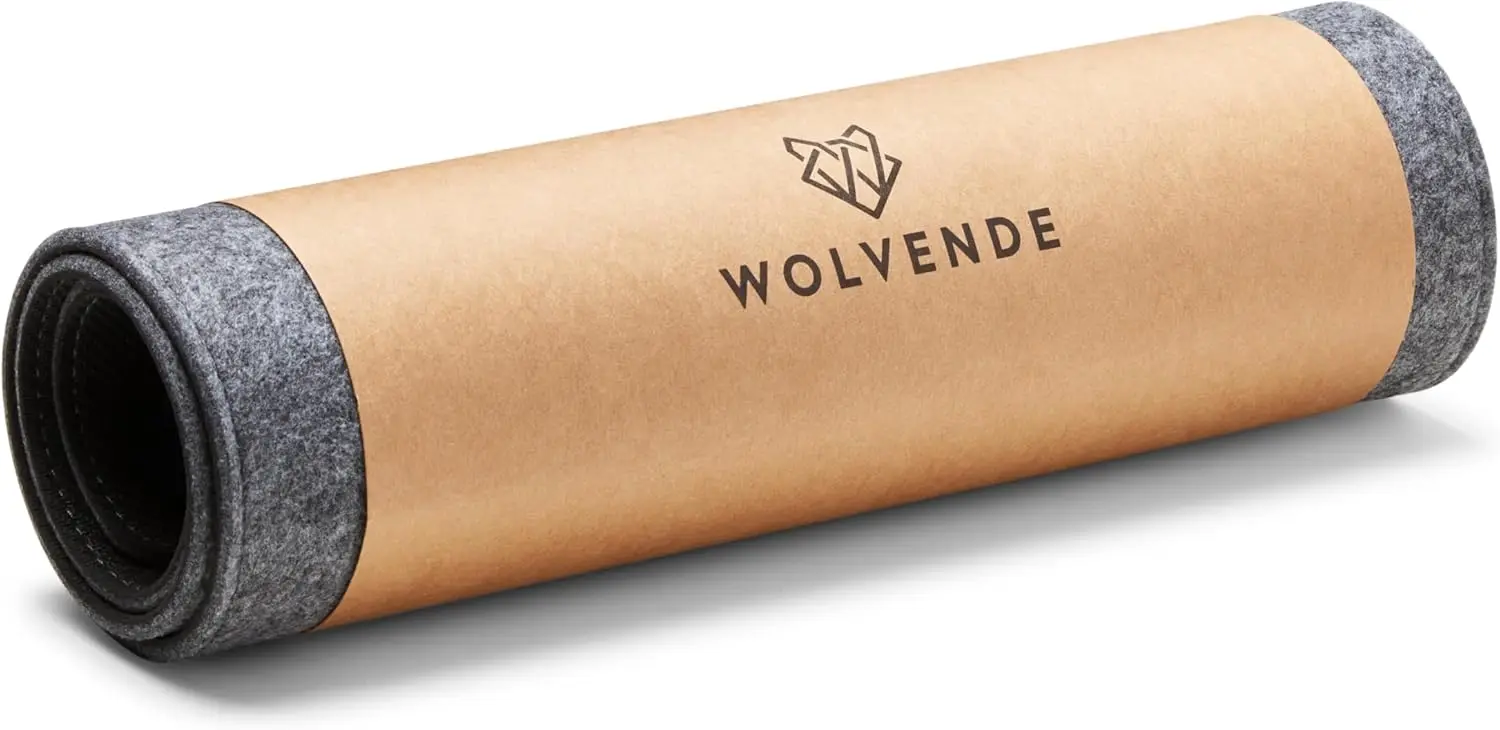 

Большой фетровый настольный коврик премиум-класса, 15,75 x 36 дюймов, многофункциональный коврик для домашнего офиса, серый цвет