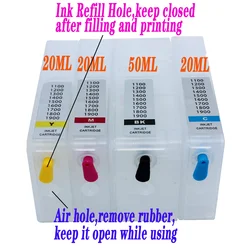 4PC/Set PGI-1100 Refill Ink Cartridge for Canon MAXIFY MB2010 MB2110 MB2710 Printer with ARC Chip