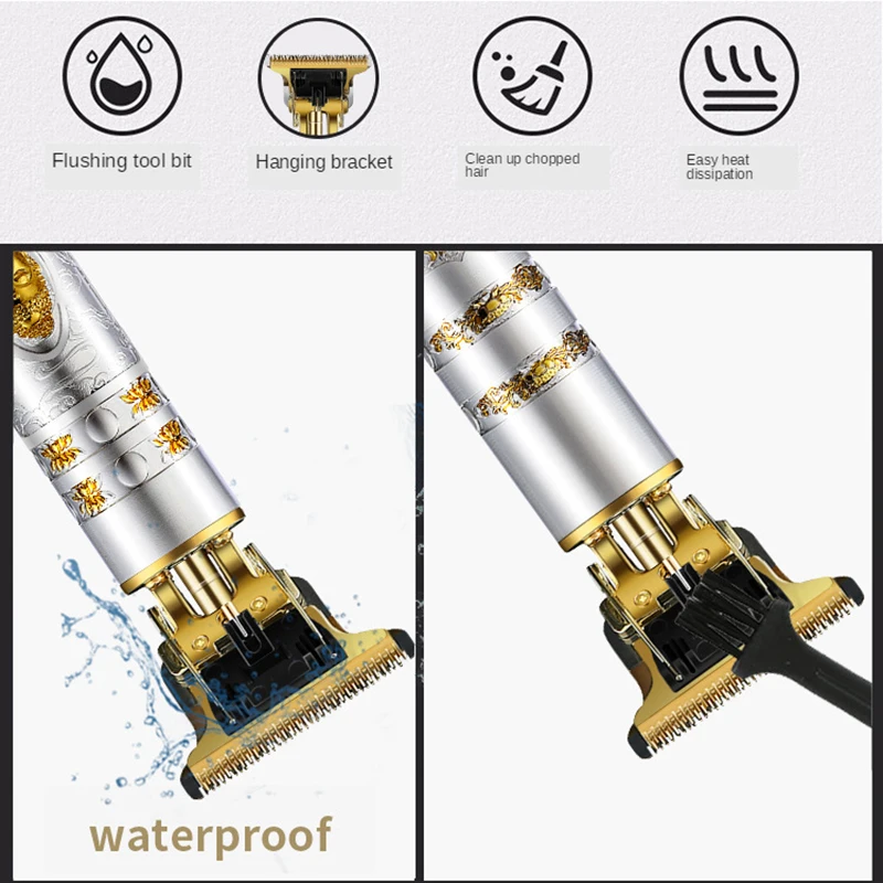 T9 0mm profesyonel saç düzeltici erkekler için elektrikli saç kesme makinesi lityum saç kesme makinesi saç tıraş sakal berber
