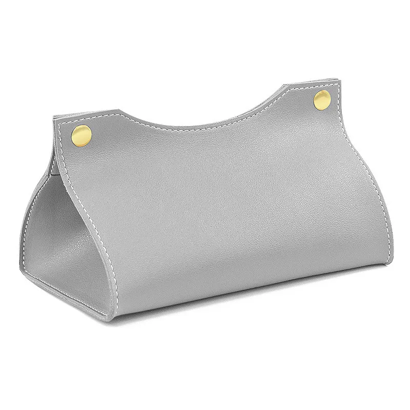 Tissue Box Halter Hause Wohnzimmer Kaffee Tisch Desktop Einfache Serviette Box Küche Lagerung Papier Box PU Leder Organisatoren – Detail 14