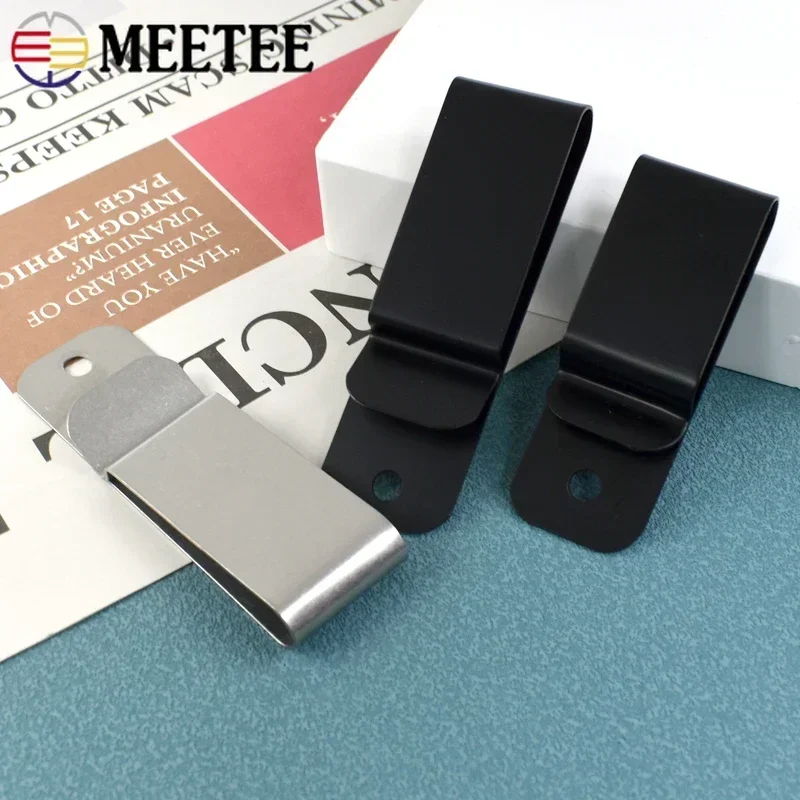 2/5/10Pcs Meetee Metal Belt Clip Wallet Buckle Hook Waistband Clasp Pocket Loop Holster Sheath Clips DIY Hardware Accessories