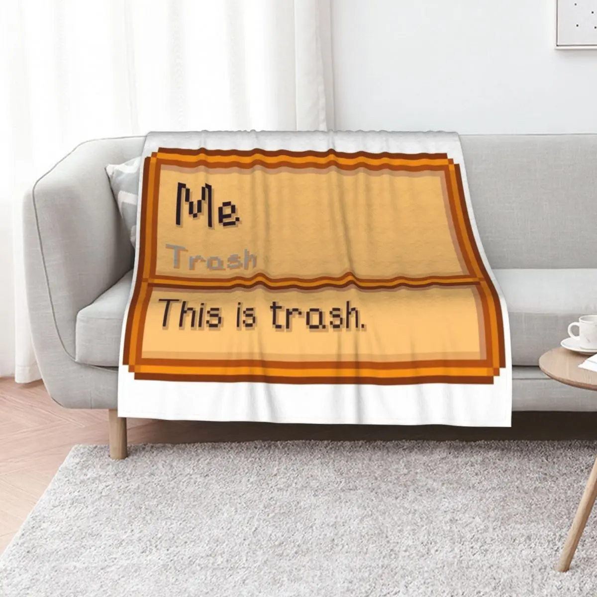 

Stardew Valley Trash item but its you! D: Throw Blanket Blankets For Sofas Flannel Beach Moving Blankets