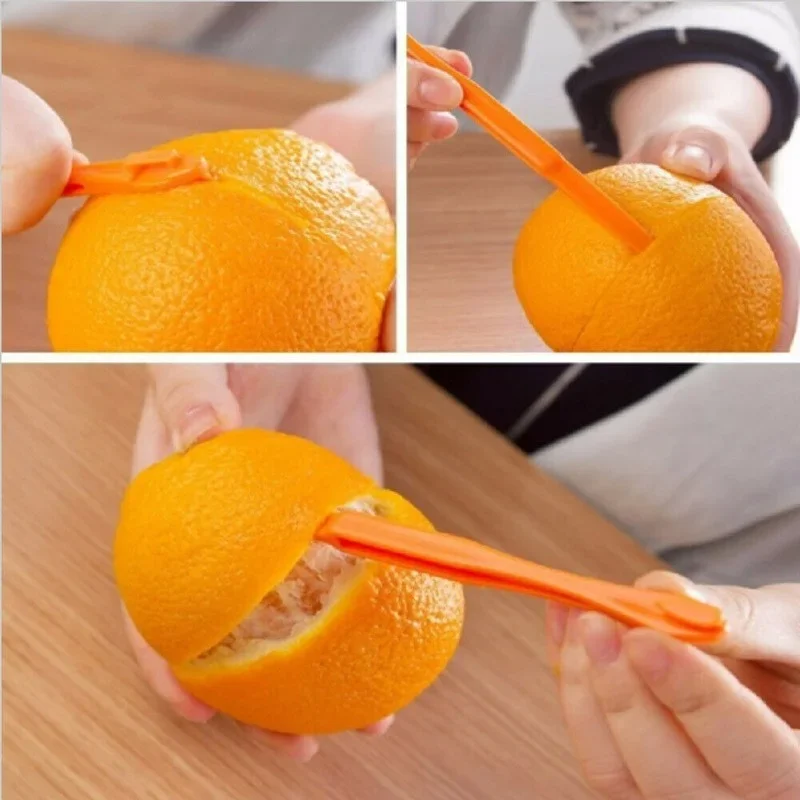 Plastic Orange Peeler Useful Lemon Grapefruit Fruit Slicer Easy Peeler Stripper Remover Knife Cooking Tool Kitchen Accessories