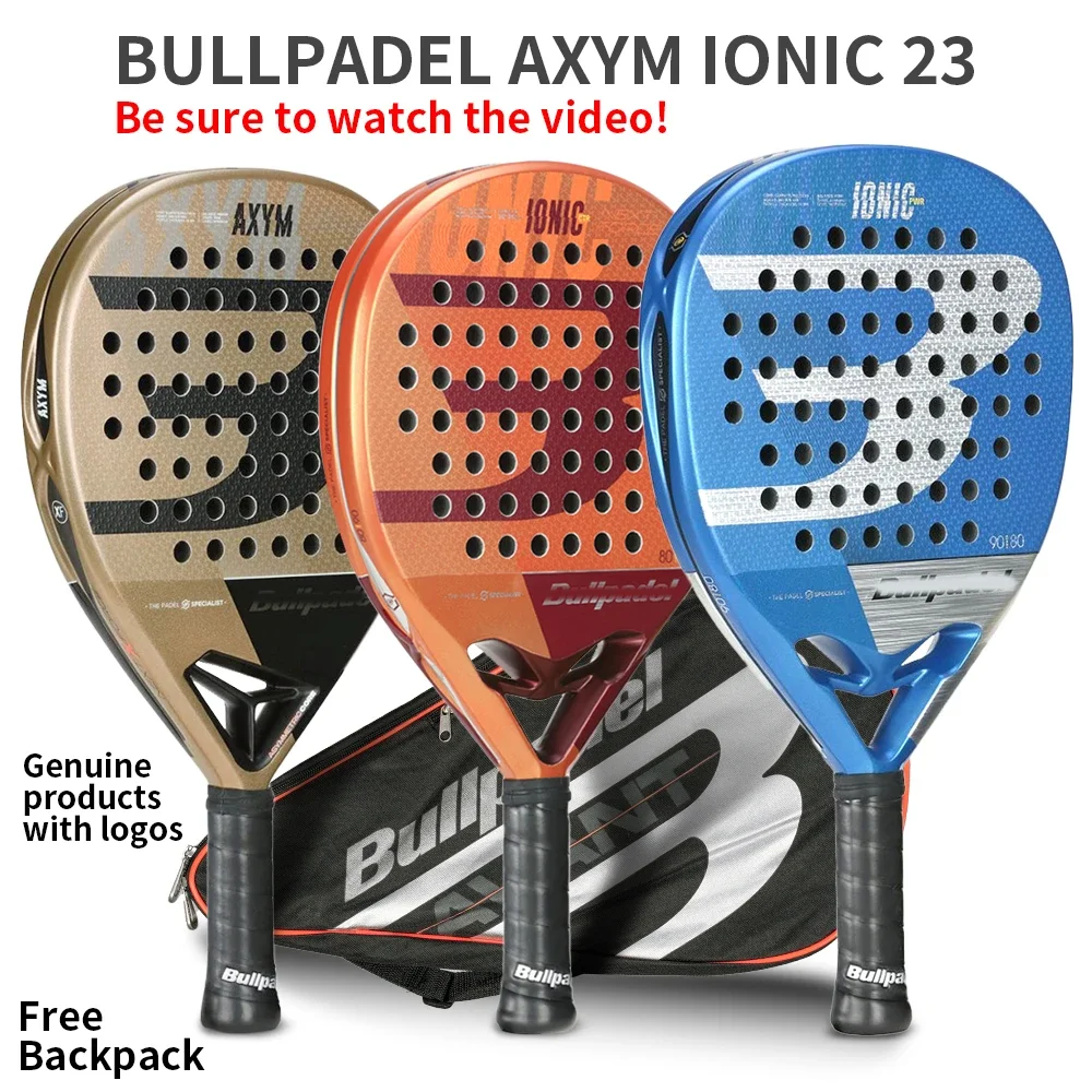 

Bullpadel AXYM IONIC POWER 23 bull paddleTennis Padel Professional Soft Face Car Racquet 375g Men and Women Board Racket Bull