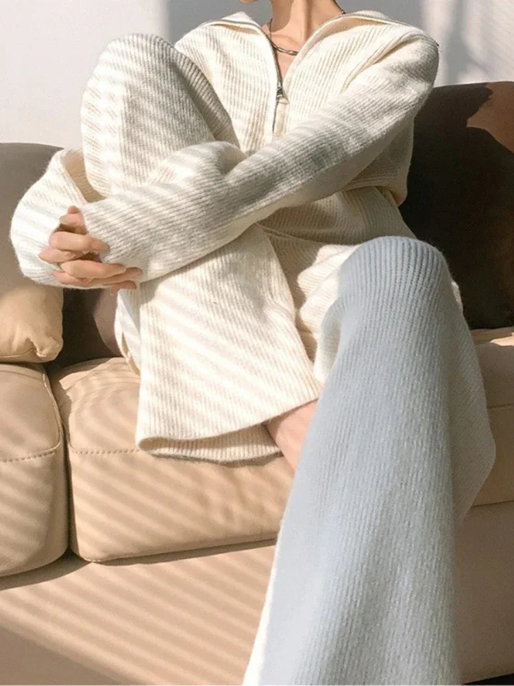 Knit Sweater + Wide Leg Pants Set