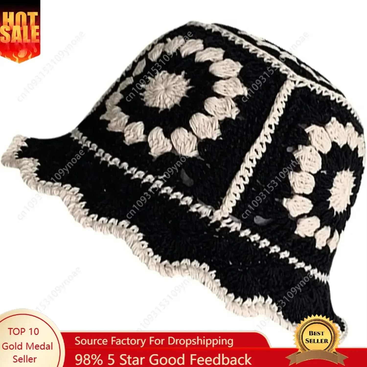 

Crochet Bucket Hat Knit Handmade Foldable Floppy Beach Hats Man Women Fashion Cute Comfy Casual Outdoor Unisex Cap