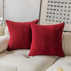 Classic Short Chain Corduroy Cushion Cover Pillowcase Home Living Room Sofa Car Seat Back Pillow Case 30x50 40 45 50 55 60CM