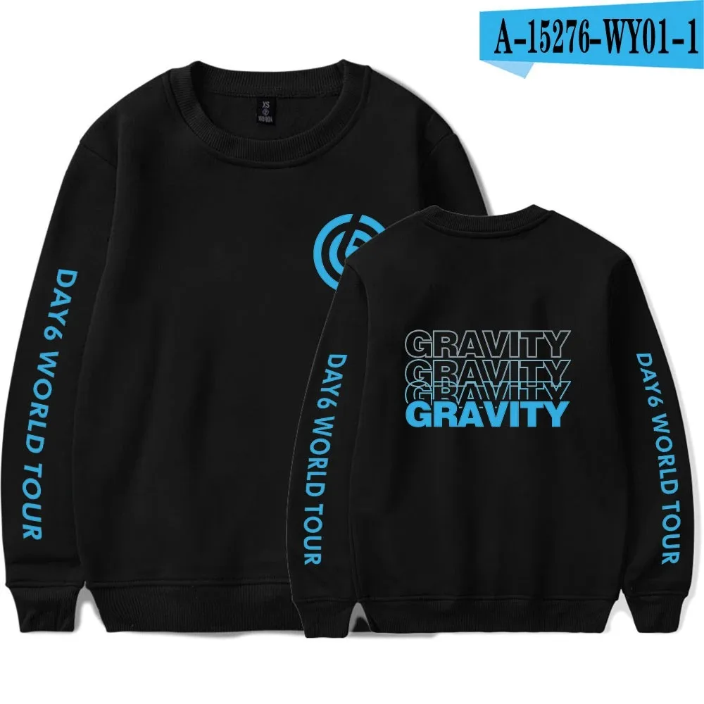 

Fashion Kpop DAY6 World Tour GRAVITY Hoodie Pullover Men Women Capless Sweatshirts Casual Long Sleeve O-neck Unisex Hoodies Tops