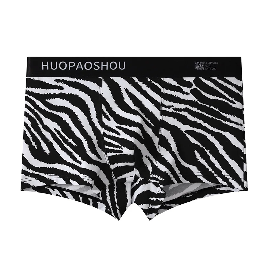 Mode männer Unterwäsche Baumwolle Leopard Gedruckt Höschen Atmungsaktivem Boxer Shorts Sexy U Ausbuchtung Beutel Unterhose Hombre