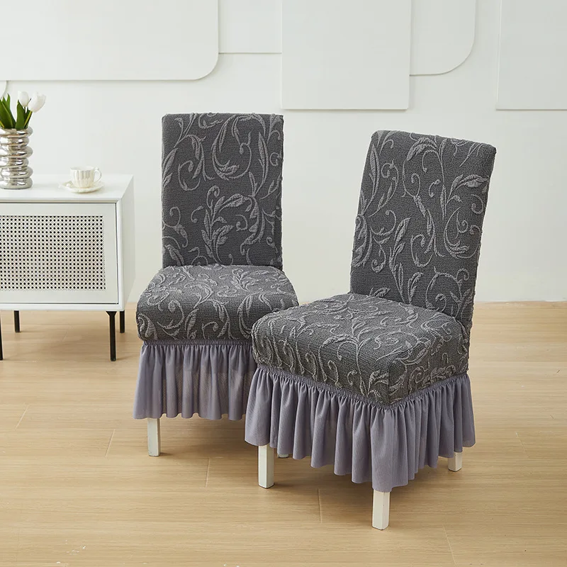 

chair covers dining room chairs Covers with back home covers for chairs 1/4/6 pieces Seat cover Knitted Jacquard