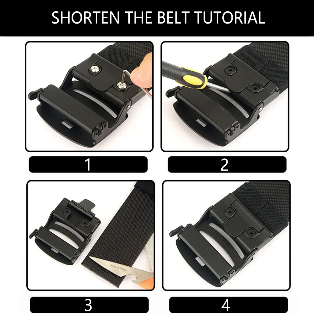 TUSHI Brand 5CM Wide Double-Layer Reinforced Automatic Buckle Shooting Training Quick Hanging Pistol Nylon Belt Outdoor Leisure
