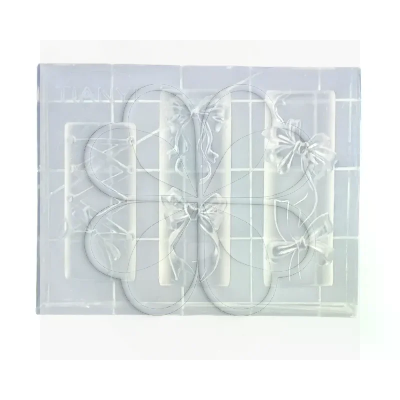 Ballet Corset Style Nail Art Silicone Mold 1Pcs Ribbon Bow Pattern for Professional Manicure Salon DIY Use