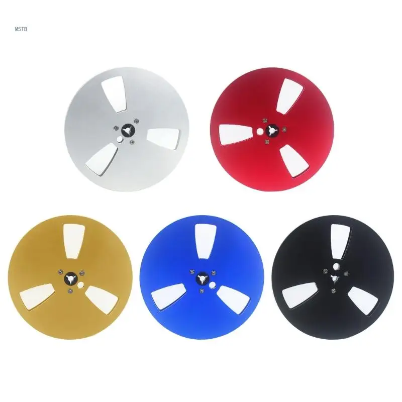 

7inch Aluminum Alloy Takeup Reel for 1/4" Reel to Reel Tape Recorders 3 Hole Flanges Opening Machine Part Dropship