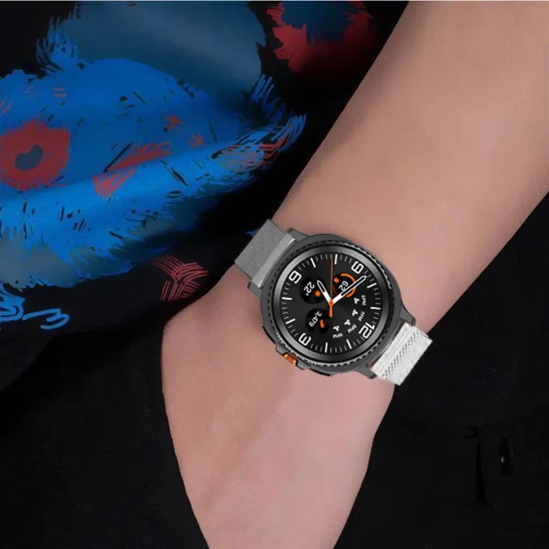 삼성 갤럭시 워치 8 40mm 44mm용 Mlanese 루프+케이스, 갤럭시 워치 8 밴드용 TPU 커버가 있는 스테인리스 스틸 메탈 시계줄