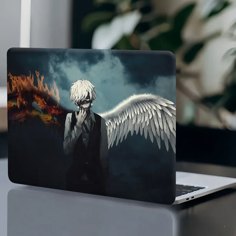 

2 Pieces Gothic Angel and Demon Wings Laptop Sticker - Self-Adhesive Waterproof UV Resistant Black/White Anime Comic Sticker for
