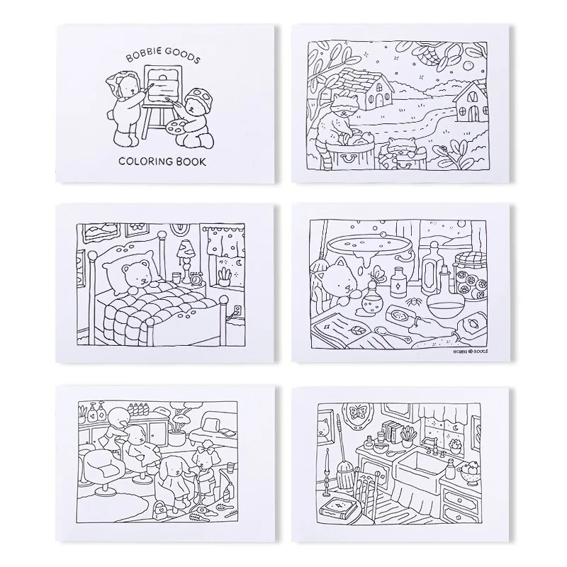 Cozy Friends - Coloring Book for Adults and Teens - Super Cute Animal Characters - 50 Pages Coloring Book for Kids