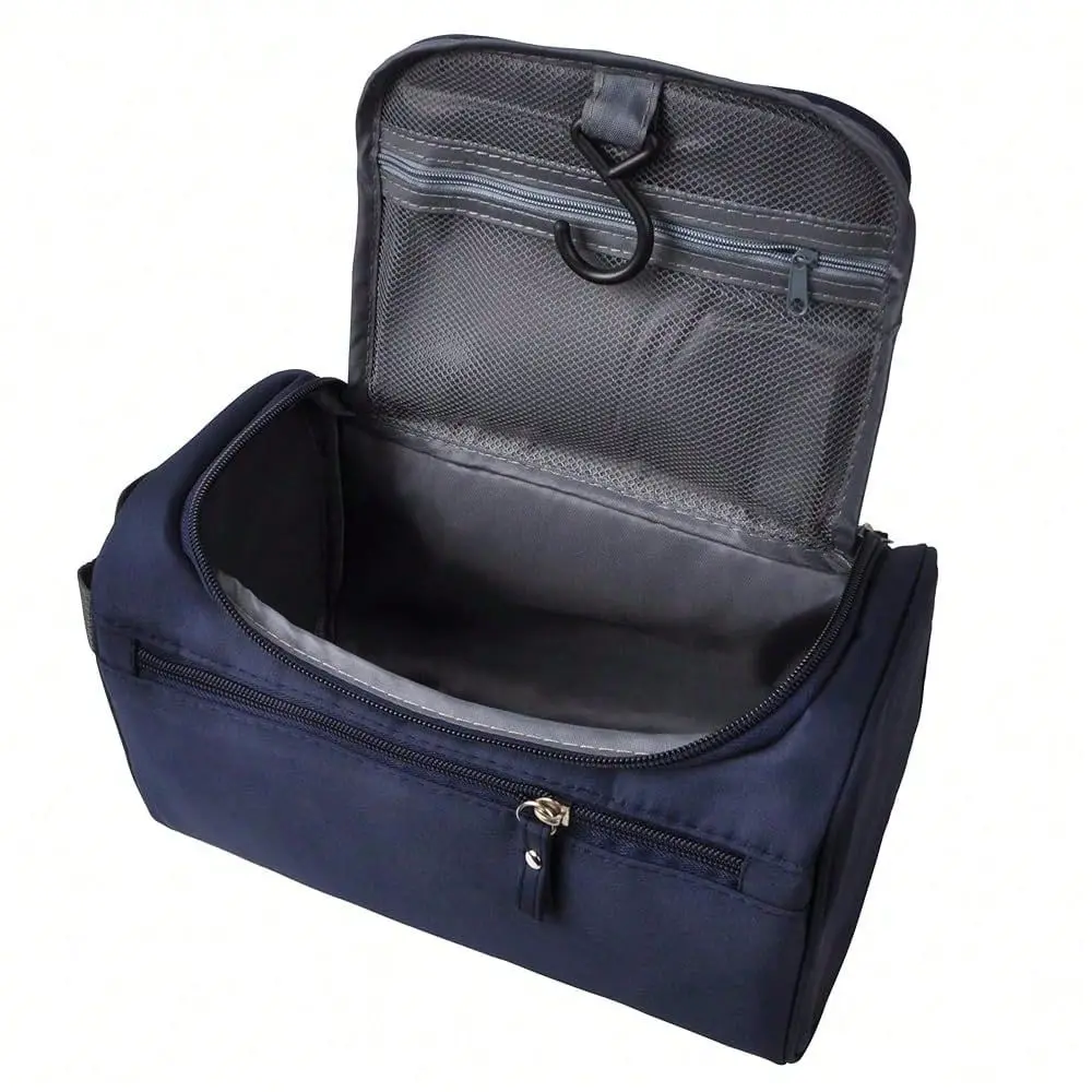 Toiletry Bag Wash Travel Small Shaving Dop Kit Shower Bathroom Ditty Hygiene Bag Navy Blue