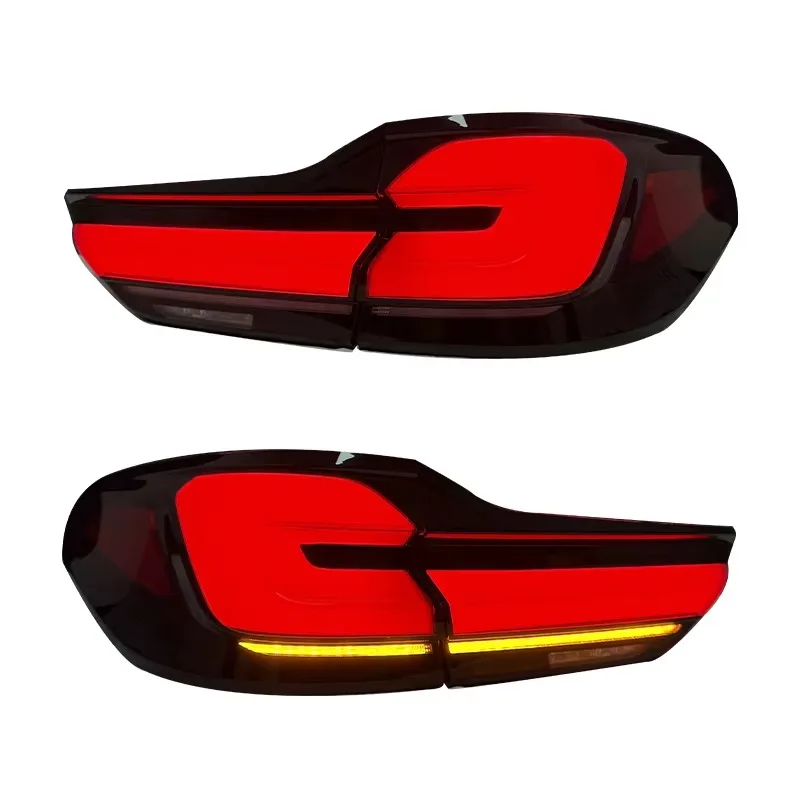 High Quality Red Smoke LED Rear Tail Light Dynamic Turn Brake Lamp Auto Parts