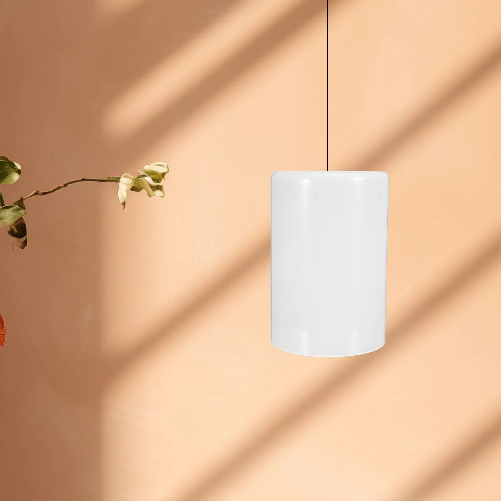 

Drum Cylinder Glass Lampshade 4.2cm White Hole Diameter Replacement Shade for Table Lamp Ceiling Light Pendant Fixture E27