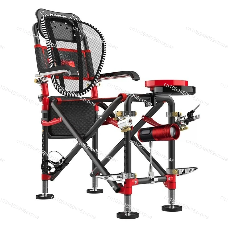 Multifunctional Portable Foldable Table Fishing Chair Recumbable Alloy Chair Seat