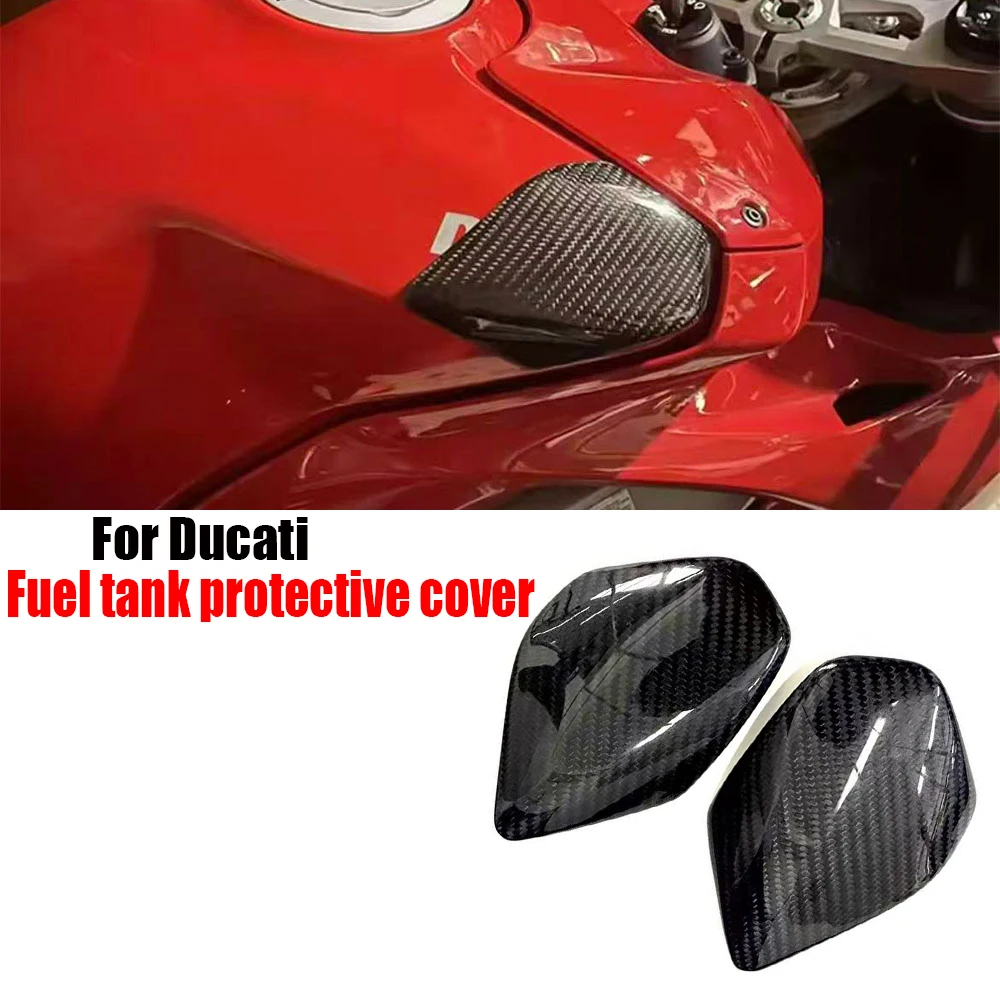 

For Ducati Panigale V4 V4S V4R Streetfighter V4 V4S 2018-2024 Motorcycle Accessories Carbon Fiber Fuel Tank Protective Cover