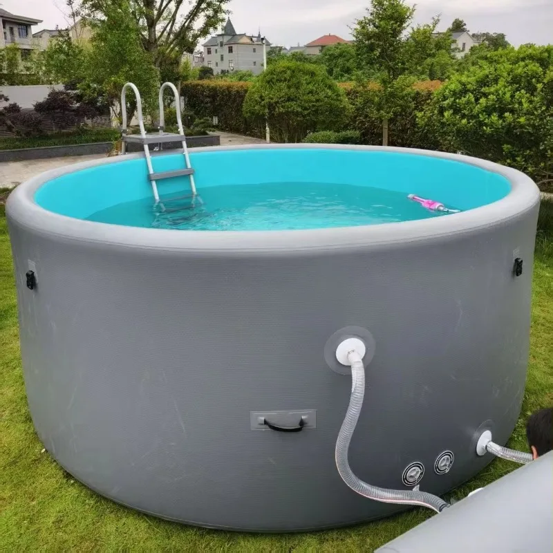 

Factory Custom Durable Pvc Inflatable Pool Large Size Outdoor Portable Swimming Pool With Drop Stitch Material