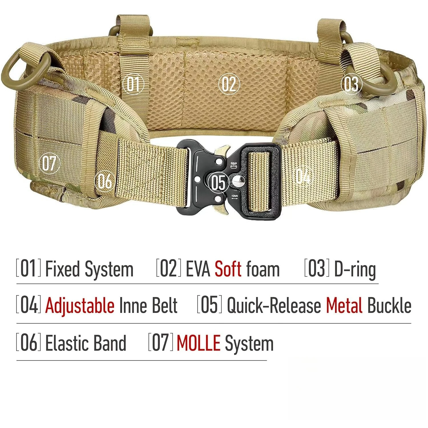 حزام تكتيكي خارجي متعدد الوظائف من النايلون، مجموعة مغلفات خصر للتدريب المباشر