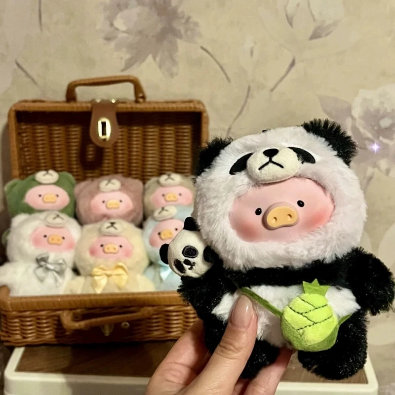 Lulu The Piggy Panda Kawaii Plush Doll Lulu Series Elevator Garage Kit Cute Desktop Decor Trendy Toys Collection Birthday Gifts