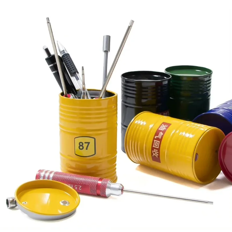 Simulated oil drum decorative mood piece for 1/8 1/10 RC Crawler Car TRX4 Defender AXIAL SCX10 RC4WD D90 D110 TRX6 MK07 Tank 300