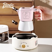 Bincoo Coffee Double valve Moka Pot Cafe Espresso Maker Italian Coffee Pot Professional Home Barista Accessories Coffoffee Tools