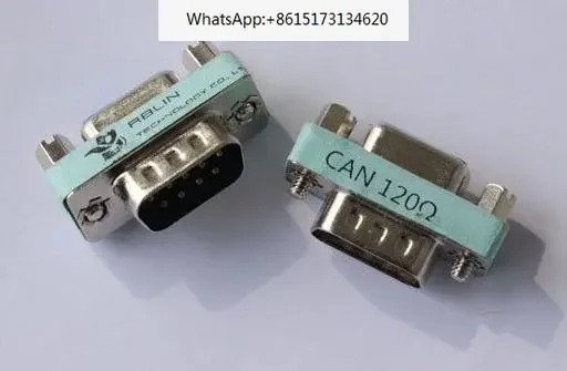 10pcs/lot DB9 Type Male to Female CAN Network Terminal Resistance Compatible with RS485 Built-in 120 Ohm