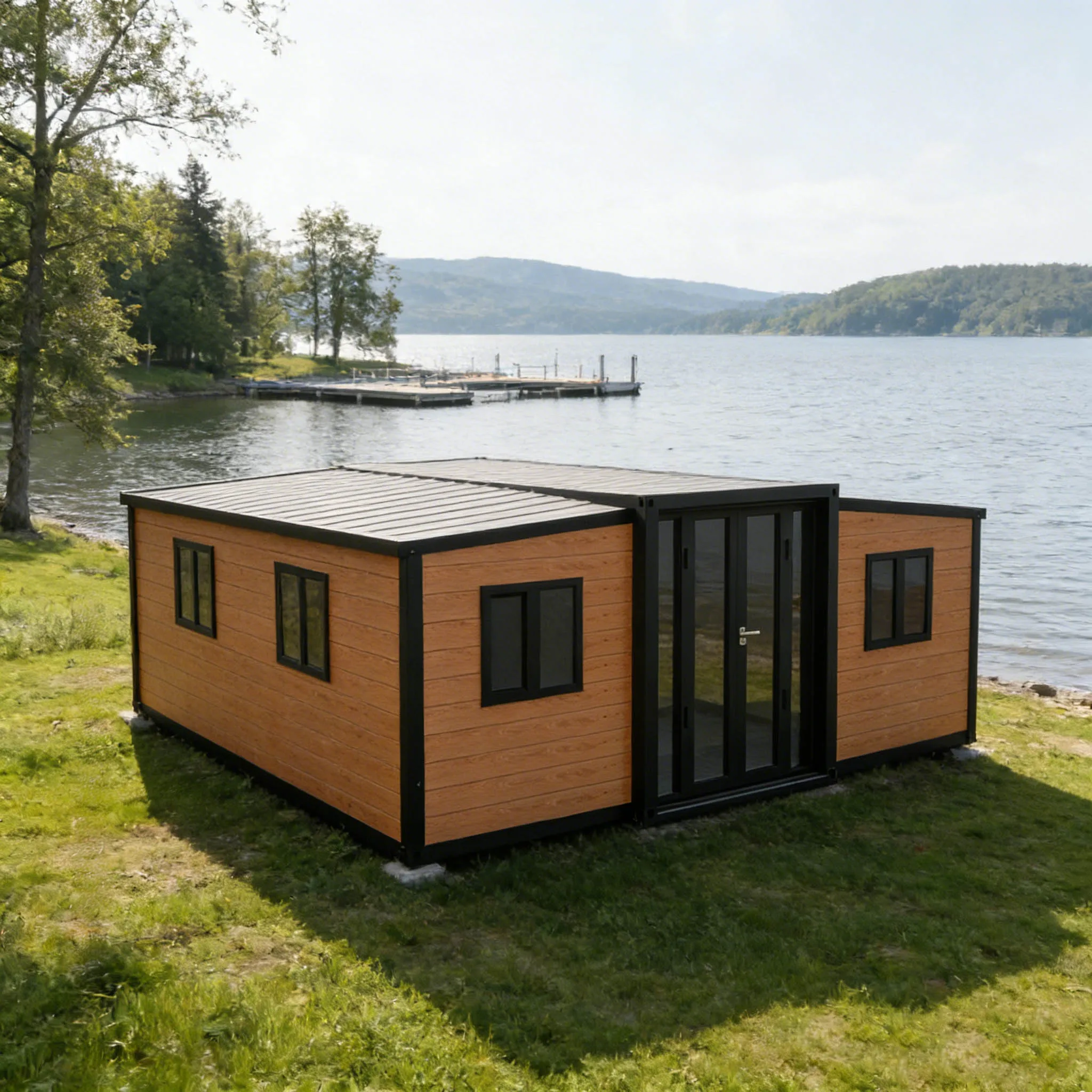 Australia Expandable Folding Container Prefab House Steel Frame Ready Made Prefabricated 40ft 20ft Expandable Container House