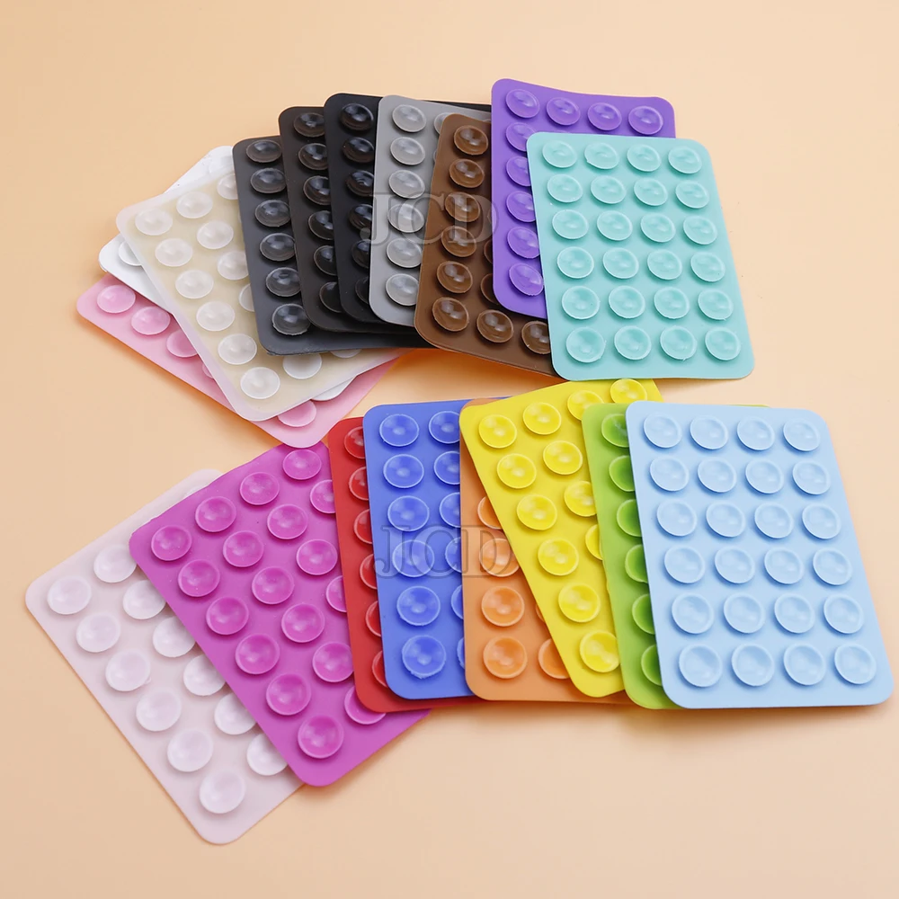 2PCS Doppel Seite Silikon Pad Für Handy Halterung Saugnapf Unterstützt Klebstoff Silikon Gummi Sucker Pad Für Feste pad – Detail 6