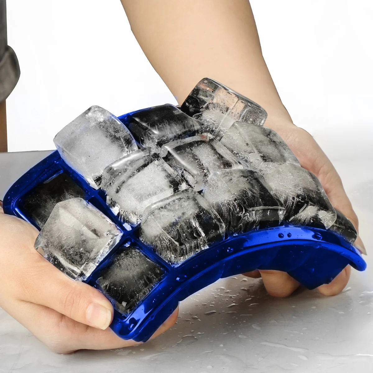 

2pcs 20 Grids Silicone Ice Cube Tray Flexible Mold For Freezer Ice Making Box Refrigerator Tool Kitchen Bar Accessory