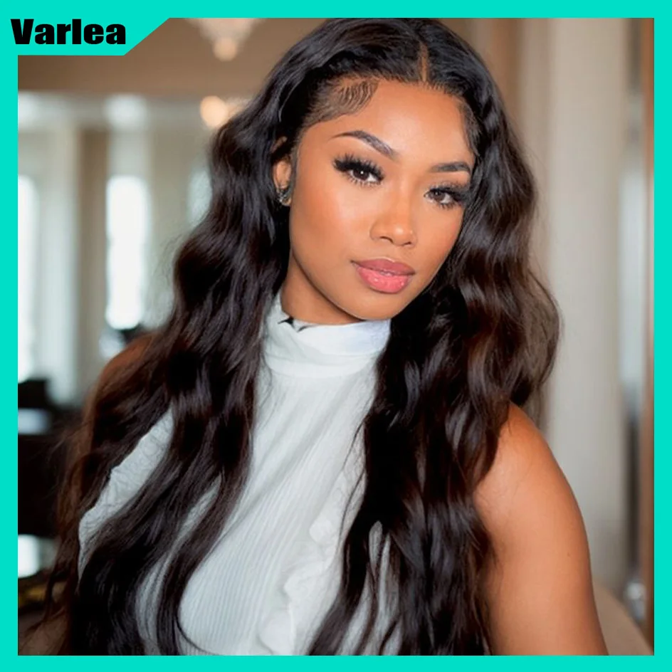 Varlea 200% Density 40 Inch Body Wave Human Hair Loose Body Wave Lace Front Wig 13x6 13x4 Hd Lace Frontal Wigs Black For Women