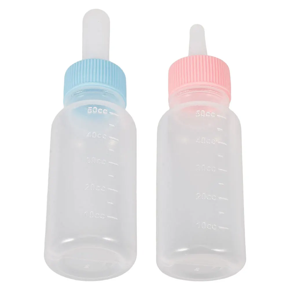 

2Pcs Pet Nursing Bottles Silicone Feeder Bottle Puppy Kitten Milk Replacement Formula Feeding Small Animal Bottle