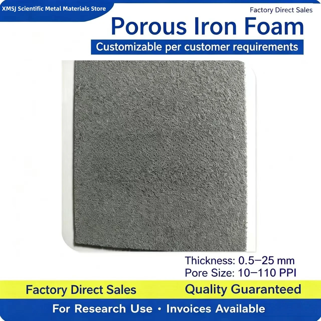Foam Iron Porous Foam Metal High-Purity Foam Iron Experimental Materials